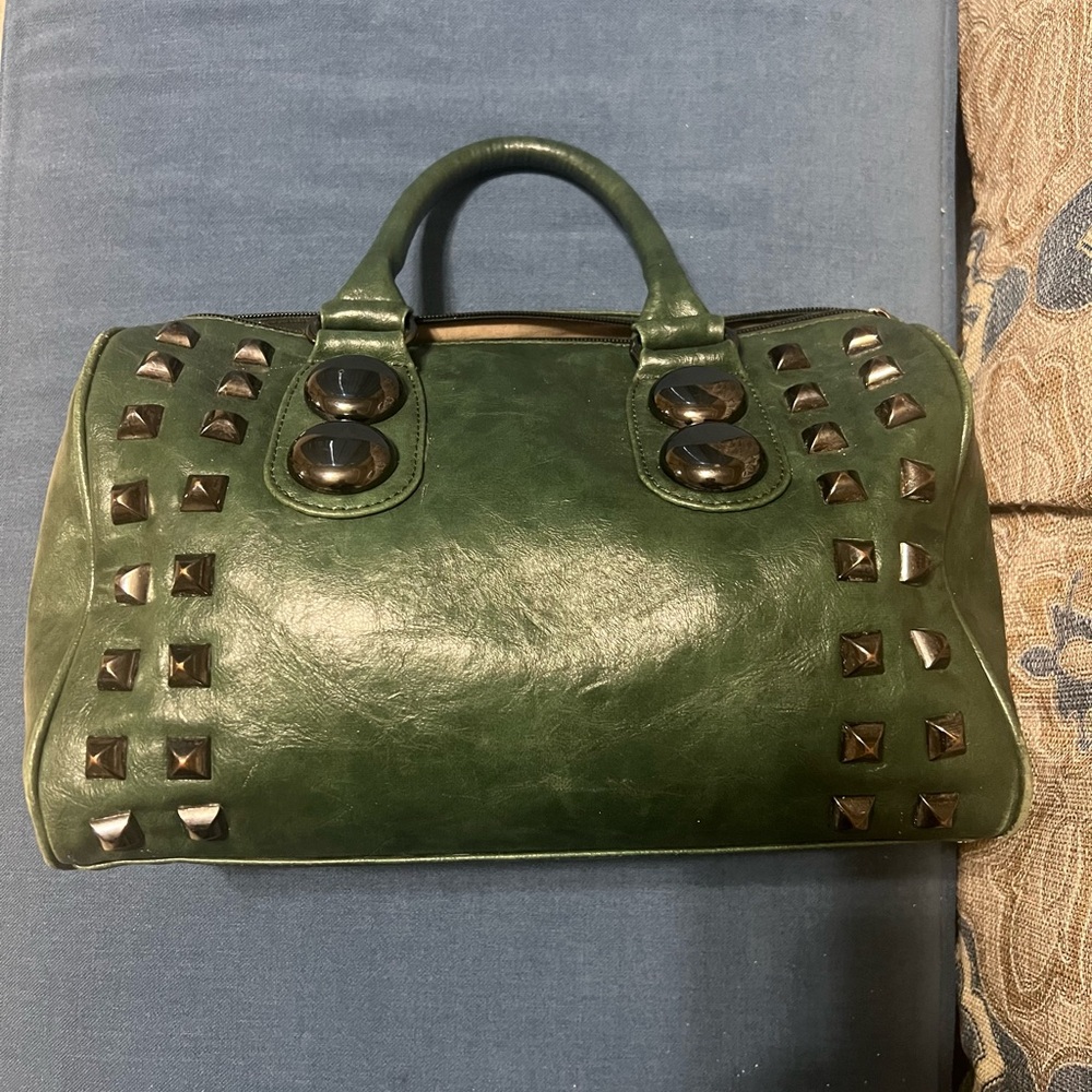 Aldo Green Studded Satchel